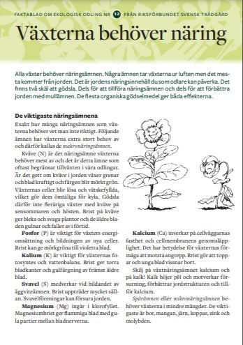 Faktablad 12 - Växter behöver näring